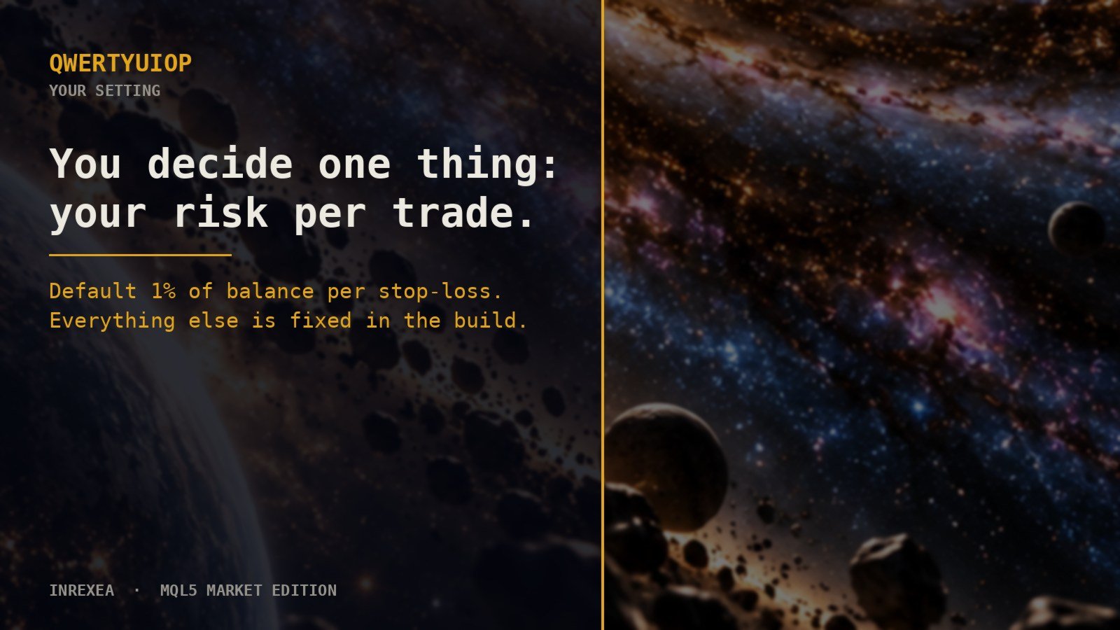 Developer risk-per-trade illustration. Several simultaneous positions can add to total exposure.