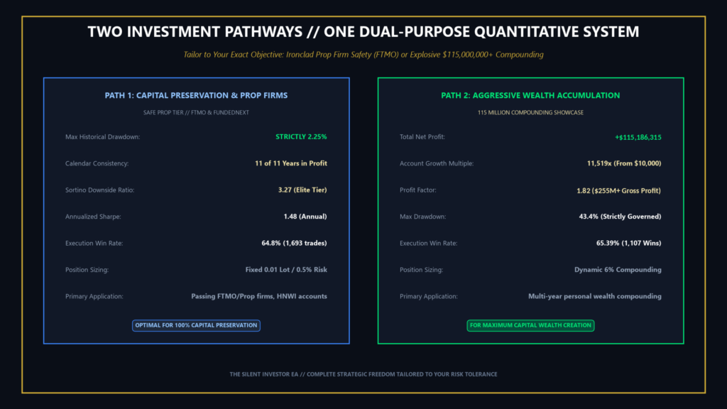 The Silent Investor EA risk model comparison