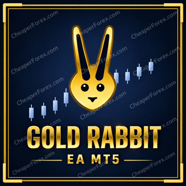 Gold Rabbit EA MT5 gold rabbit logo with CheaperForex.com watermarks