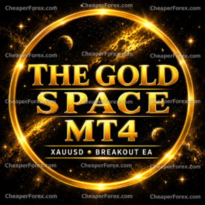 The Gold Space MT4 gold cosmic cover with CheaperForex.com watermarks