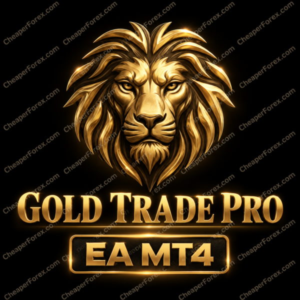 Gold Trade Pro EA MT4 gold lion cover with CheaperForex.com watermarks