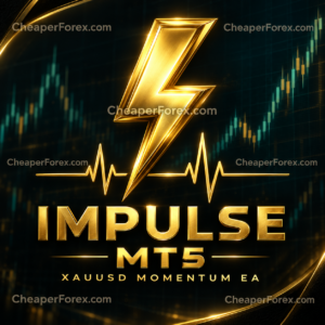 Impulse MT5 gold lightning bolt with CheaperForex.com watermarks