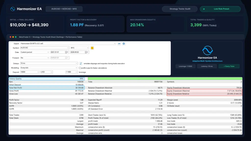 Harmonizer developer backtest 8