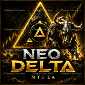 Neo Delta MT5 EA artwork with CheaperForex.com watermarks