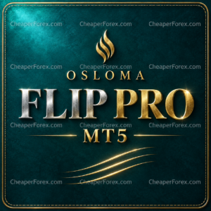 Osloma FlipPro MT5 teal silver and gold lettering with CheaperForex watermarks