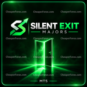 Silent Exit MT5 EA cover artwork with repeated CheaperForex.com watermarks