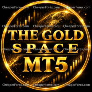 The Gold Space MT5 gold cover with repeated CheaperForex watermarks