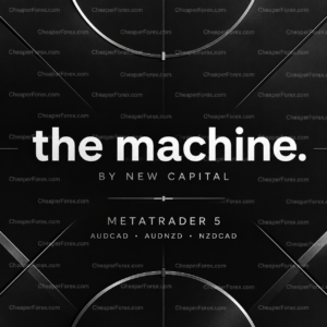 The Machine by New Capital MT5 black and silver cover with CheaperForex.com watermarks