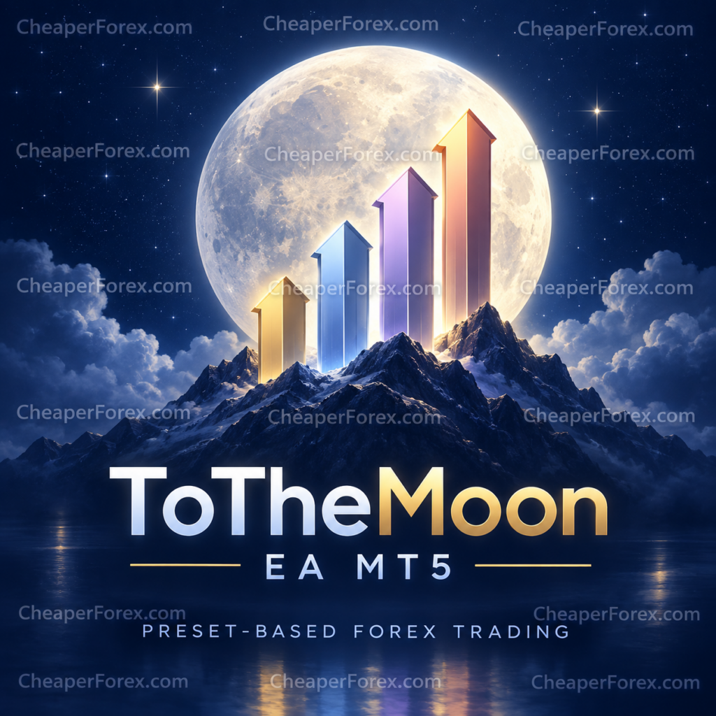 ToTheMoon EA MT5 promotional cover with CheaperForex.com watermarks