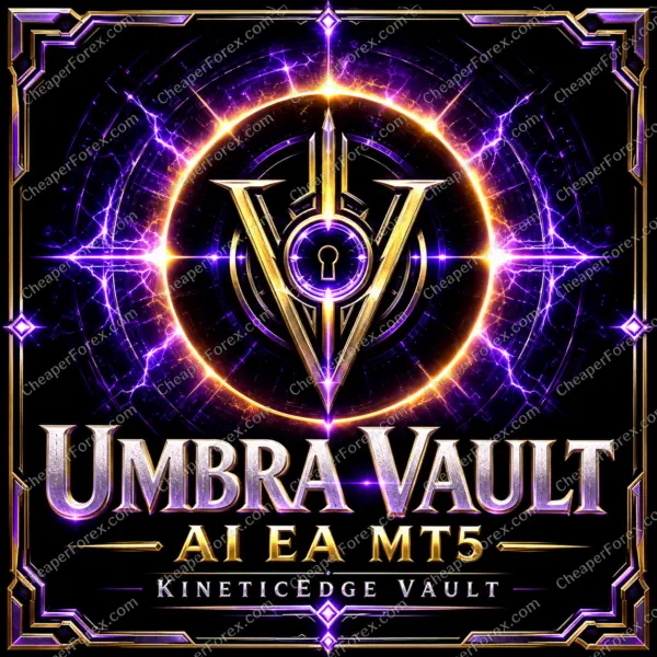 Umbra Vault AI EA MT5 purple and gold vault emblem