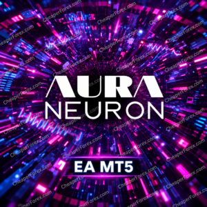 Aura Neuron EA MT5 promotional cover with repeated CheaperForex.com watermarks