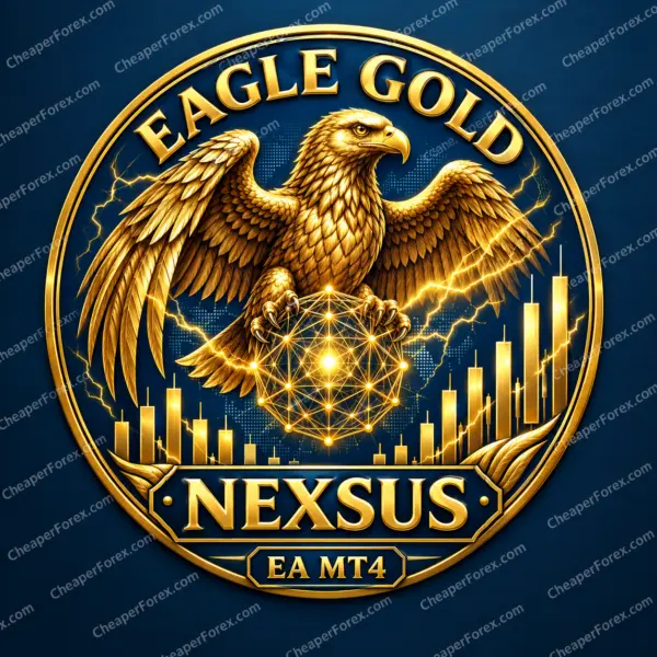 Eagle Gold Nexsus EA MT4 promotional cover with CheaperForex.com watermarks