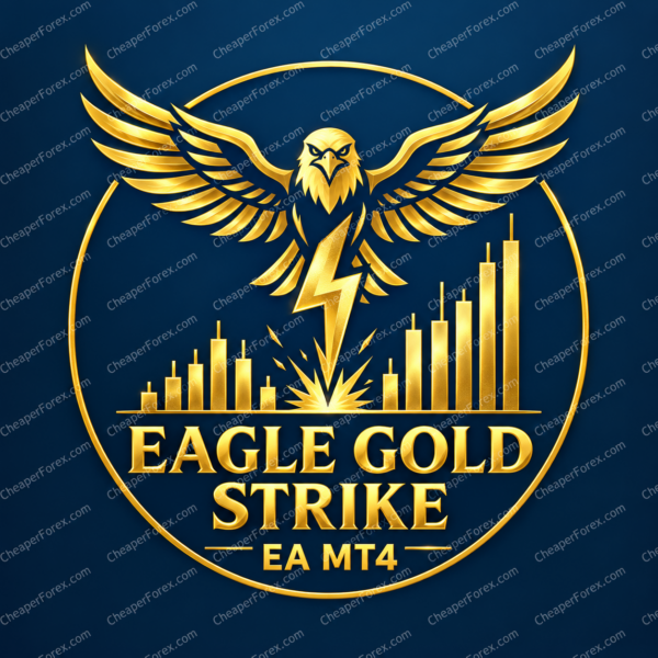Eagle Gold Strike EA MT4 promotional cover with CheaperForex.com watermarks