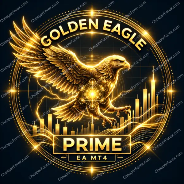 Golden Eagle Prime EA MT4 promotional cover with CheaperForex.com watermarks
