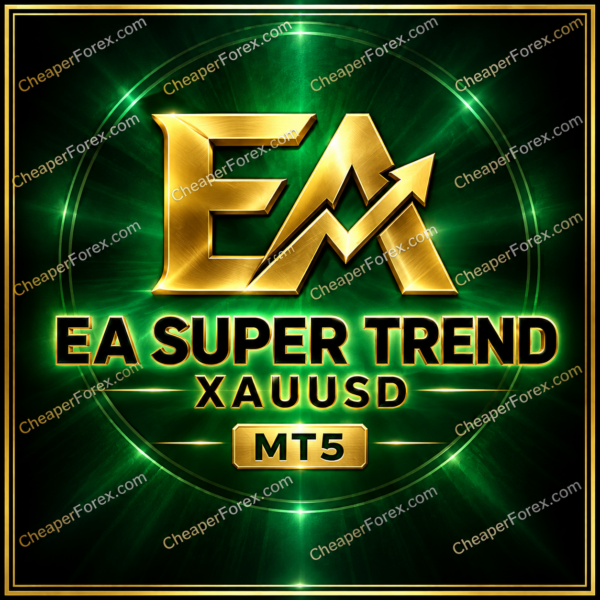 EA Super Trend XAUUSD MT5 green and gold promotional cover