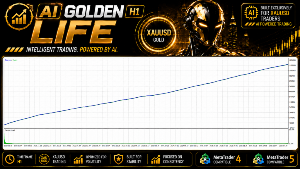Original AI Golden Life historical balance and equity curve with visible 2020 to 2026 date labels