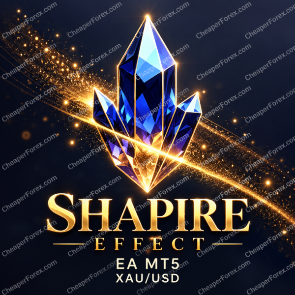 Shapire Effect EA MT5 promotional artwork with repeated CheaperForex.com watermarks