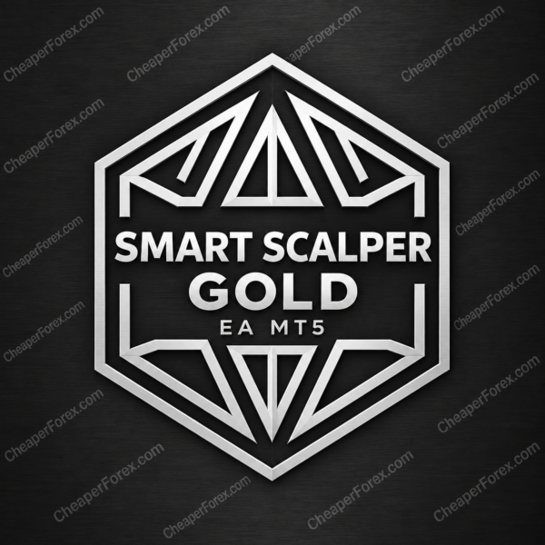 Smart Scalper Gold EA MT5 promotional artwork with repeated CheaperForex.com watermarks