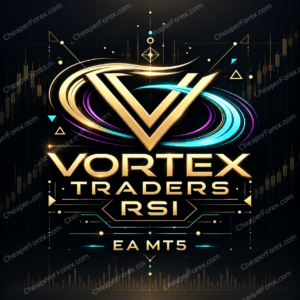 Vortex Traders RSI EA MT5 promotional artwork with repeated CheaperForex.com watermarks