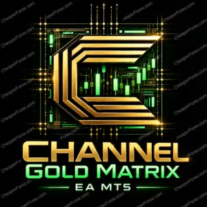 Channel Matrix EA MT5 promotional artwork with repeated CheaperForex.com watermarks