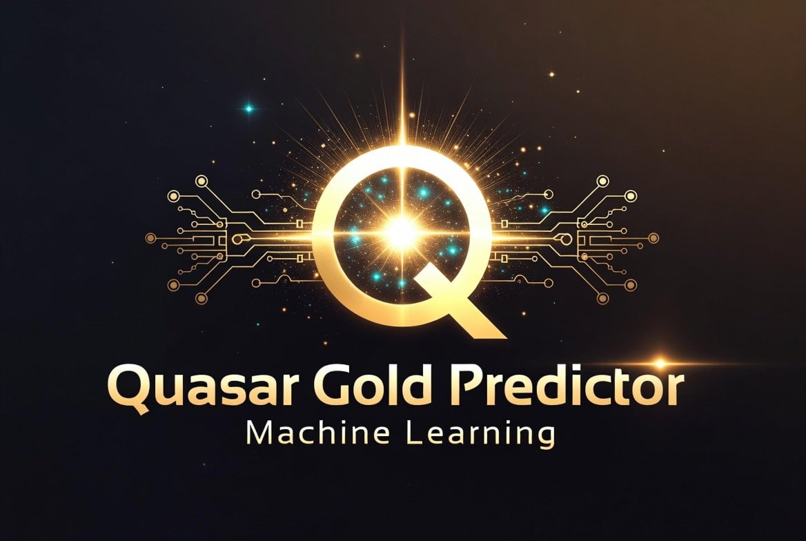 Quasar Gold Machine EA MT5 — Quasar Gold Predictor Machine Learning promotional artwork, associated with the Quasar Gold Machine listing