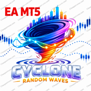 Random Wave Cyclone EA MT5 promotional cover with repeated CheaperForex.com watermarks