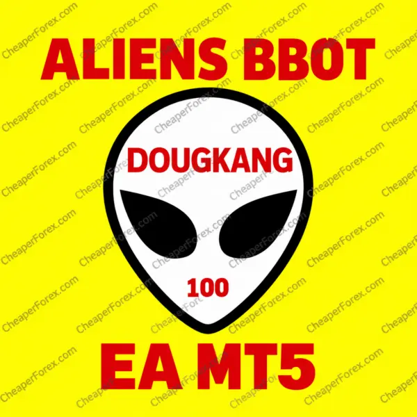 Aliens BBot 100 DougKang EA MT5 promotional cover with repeated CheaperForex.com watermarks
